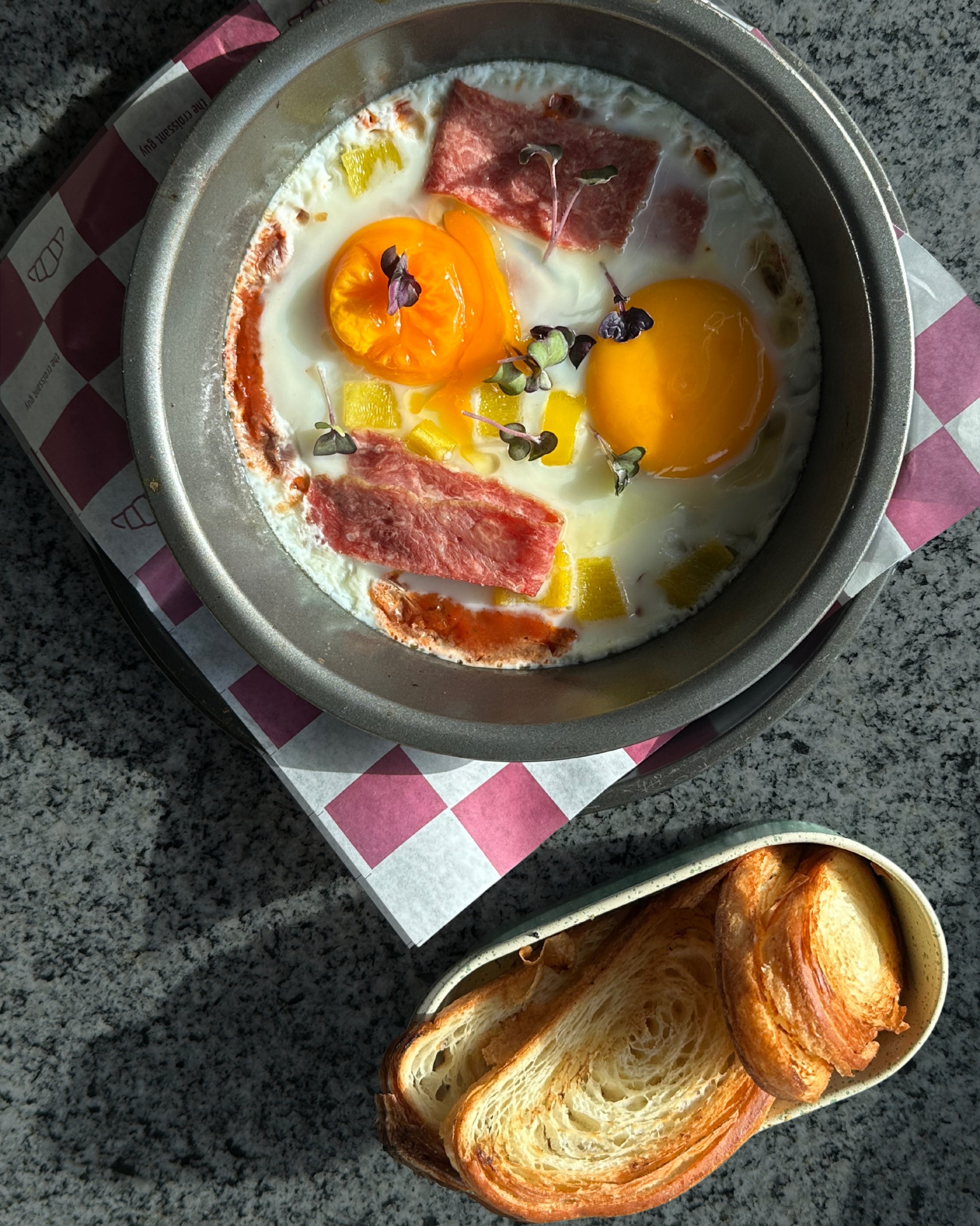 Baked Egg with Pastrami