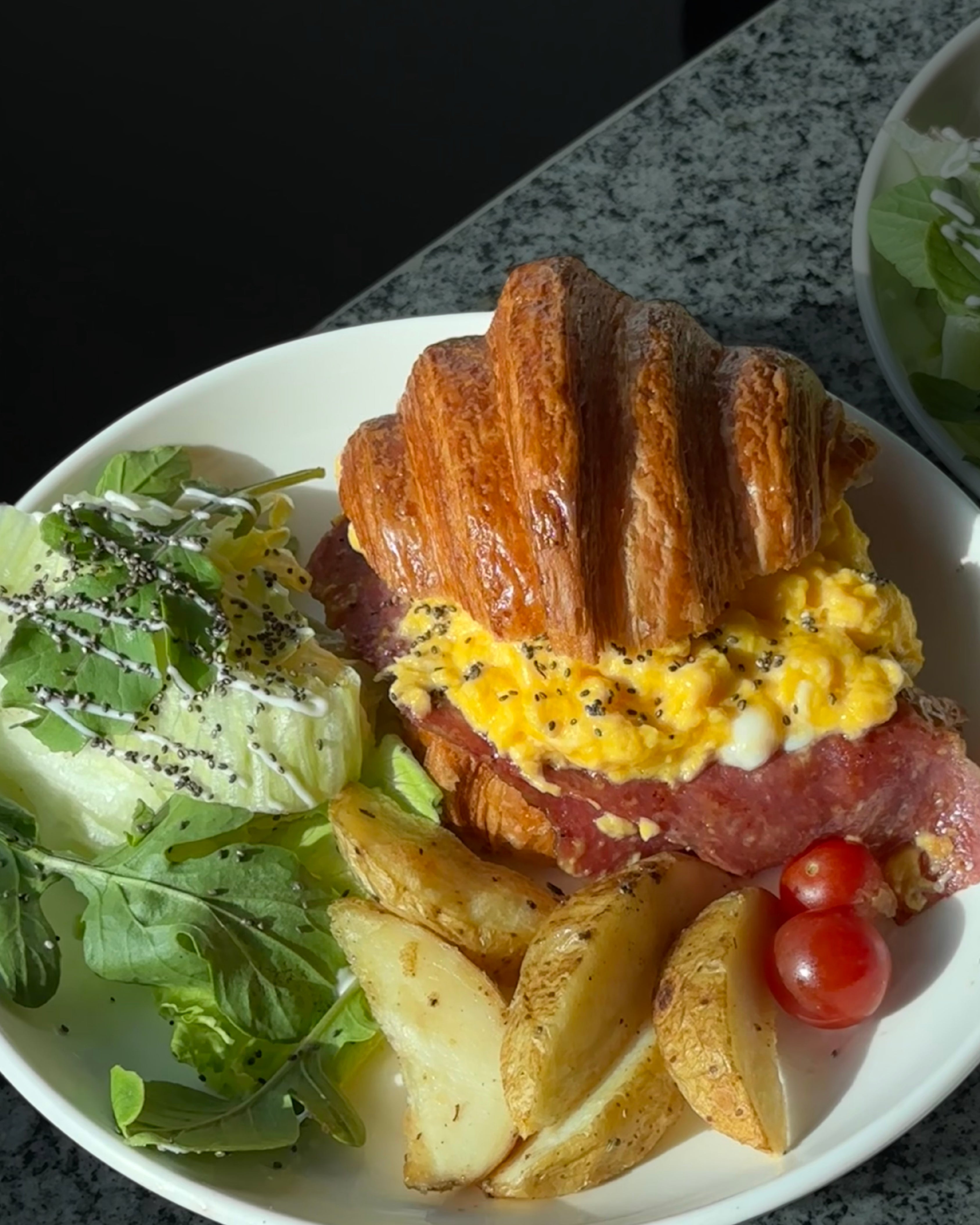 Egg and Cheese in Croissant