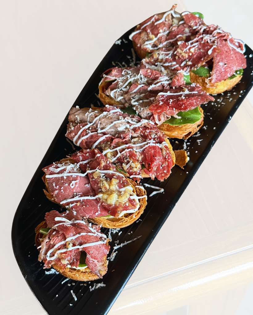 Truffle Beef Crostini